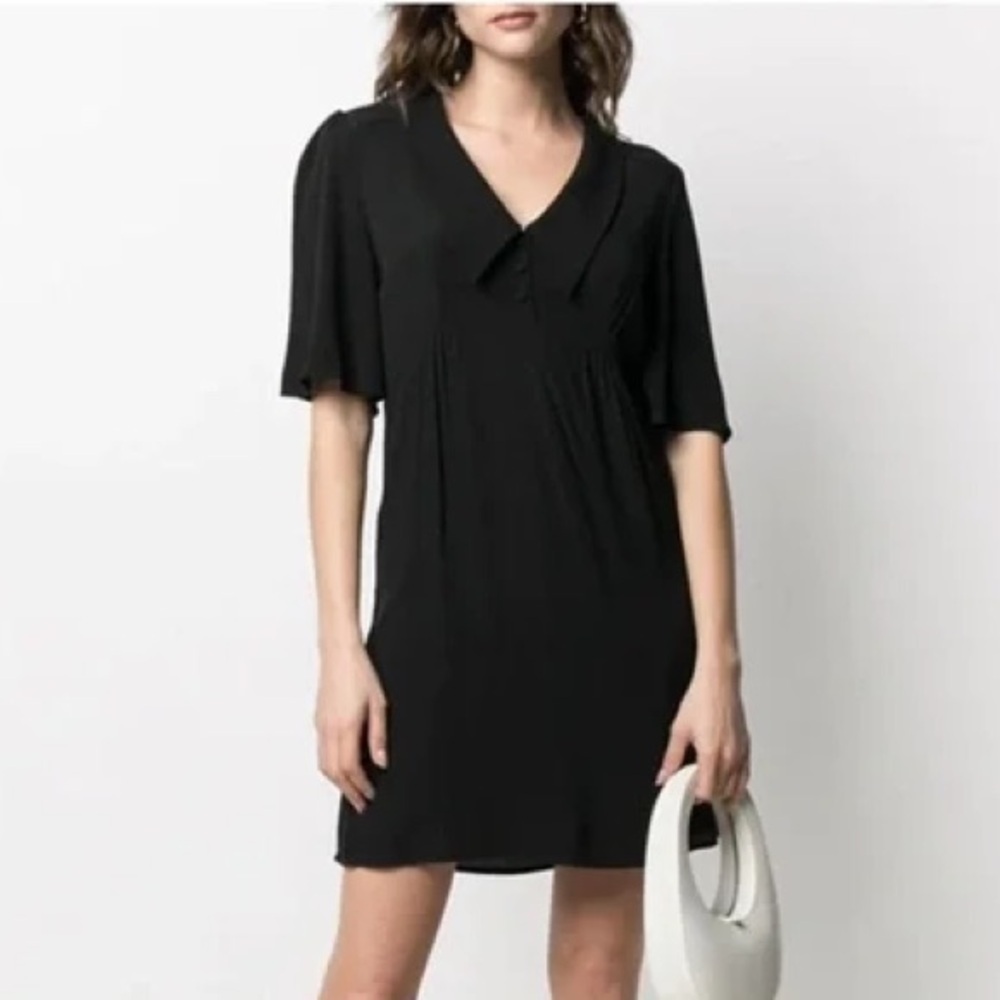 Ba&sh Peyton Black Collared Mini Dress